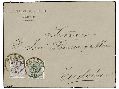 ✉ ESPAÑA. 1878-82. Conjunto de11 cartas con diversos matasel