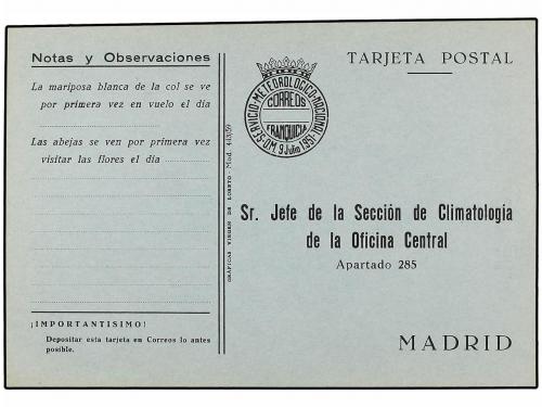 ✉ ESPAÑA ENTEROS POSTALES. (1940-50 CA.). Conjunto de 12 tar