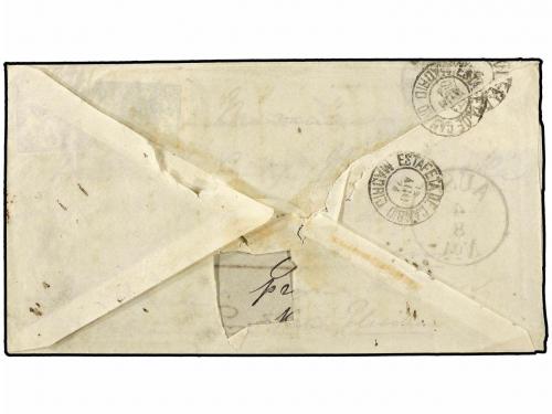 ✉ ALEMANIA. 1874. JAROCIN to MADRID. 1/2 gr. orange (fault) 
