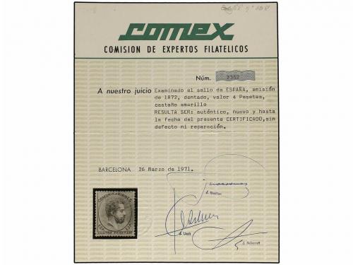 (*) ESPAÑA. Ed. 128. 4 pts. castaño amarillo. Excelente cent