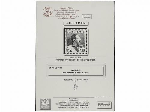 * ESPAÑA. Ed. 316, 318/23. 20, 30, 40 cts., 1, 4 y 10 pts. E