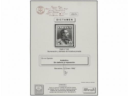 * ESPAÑA. Ed. 316, 318/23. 20, 30, 40 cts., 1, 4 y 10 pts. E