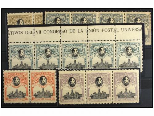 LOTES y COLECCIONES. Dos fichas con sellos de los años 1910-