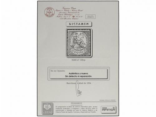 * ESPAÑA. Ed. 148ecp. 40 cts. castaño rojo, papel cartón ERR
