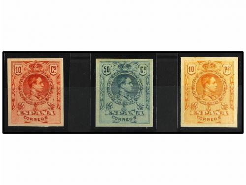 * ESPAÑA. Ed. 269s, 277s, 280s. 10 cts., 50 cts. y 10 pts. S