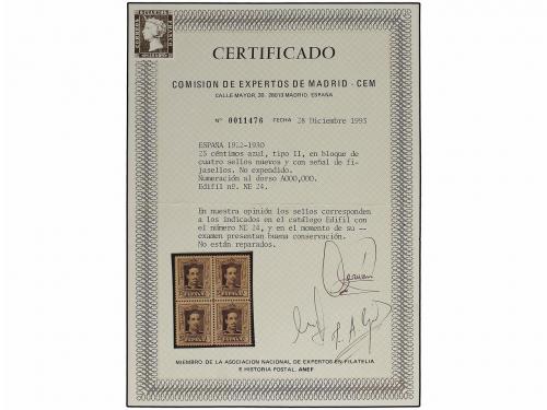 **/* ESPAÑA. Ed. NE 24 (4). NO EMITIDO. 25 cts. azul tipo II
