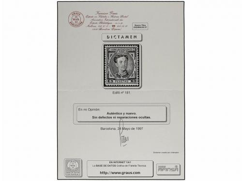 * ESPAÑA. Ed. 181. 4 pts. lila. Excelente centraje. MAGNÍFIC