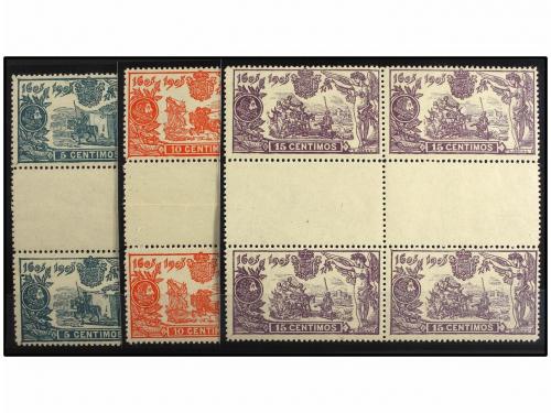 ** ESPAÑA. Ed. 257/61 y 263. 5, 10, 15, 25, 30 y 50 cts. Blo