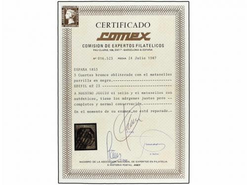 ° ESPAÑA. Ed. 23. 3 cuartos bronce dorado. Muy bonito ejempl