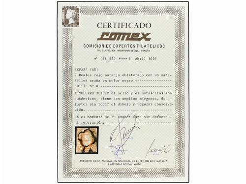 ° ESPAÑA. Ed. 8. 2 reales naranja, ejemplar de márgenes comp
