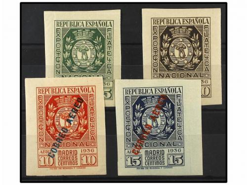 ** ESPAÑA. Ed. 727/28 y 729/30. SERIE de correo y aérea. LUJ
