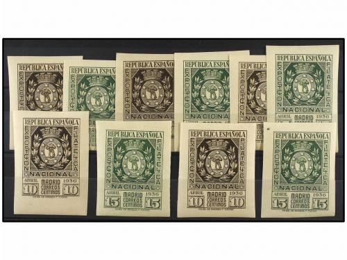 ** ESPAÑA. Ed. 727/28 (5). Cinco series completas. LUJO. Cat