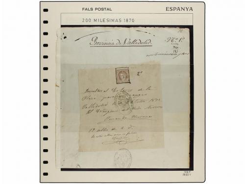 */° ESPAÑA. Ed. 109 F. 200 mils. castaño FALSO POSTAL tipo I