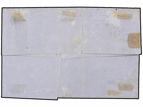 ✉ ESPAÑA. Ed. 55F. 1861. BARCELONA a LA HABANA. 1 real azul 