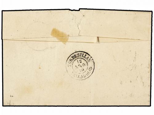 ✉ ESPAÑA. Ed. 52F. 1860. MADRID a TORDESILLAS. 4 cuartos ama