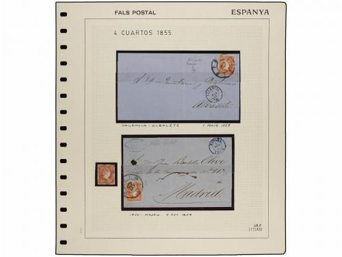 */° ✉ Δ ESPAÑA. Ed. 48F. 4 cuartos rojo, FALSO POSTAL, tipo 