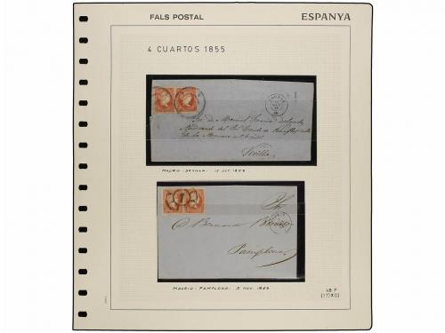 */° ✉ Δ ESPAÑA. Ed. 48F. 4 cuartos rojo, FALSO POSTAL, tipo 