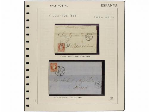 ° ✉ ESPAÑA. Ed. 48F. 4 cuartos rojo, FALSO POSTAL, tipo II d