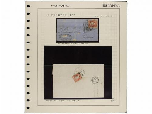 ° ✉ ESPAÑA. Ed. 48F. 4 cuartos rojo, FALSO POSTAL, tipo II d