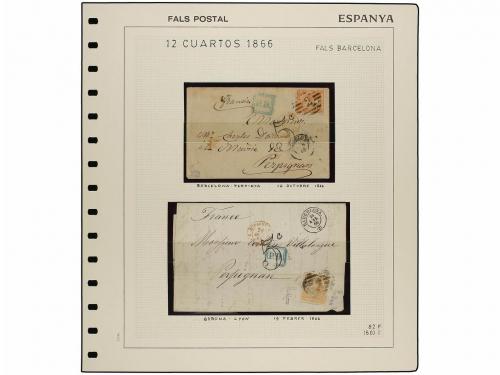 ° ✉ ESPAÑA. Ed. 82F. 12 cuartos naranja, FALSO POSTAL, tipo 
