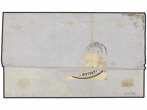 ✉ ESPAÑA. Ed. 121 F. 1873. MADRID a BARCELONA. 10 cts. azul 