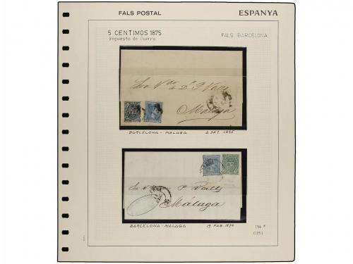 */° ✉ ESPAÑA. Ed. 154F. 5 cts. verde, FALSO POSTAL, tipo I. 