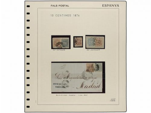 */° ✉ ESPAÑA. Ed. 153F. 10 cent. castaño FALSO POSTAL, tipo 