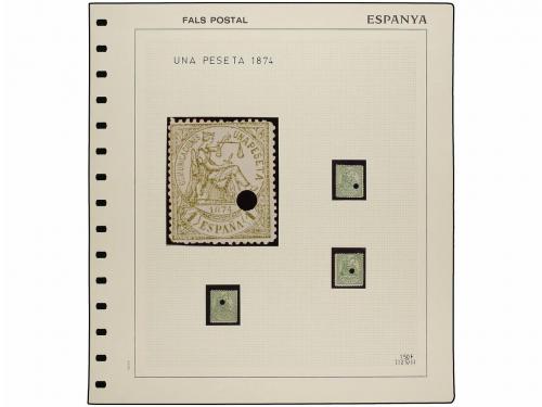 */° ESPAÑA. Ed. 150F. 1 peseta verde, FALSOS POSTALES, tipos