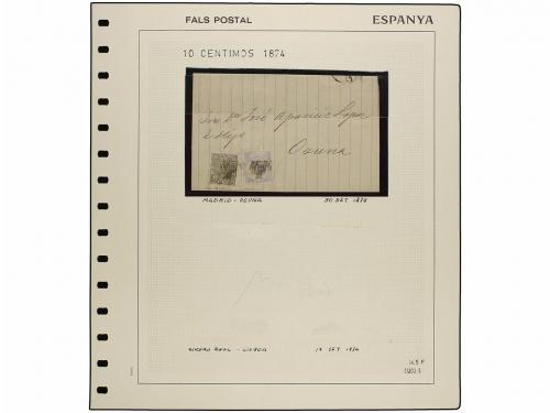 ✉ ESPAÑA. Ed. 145F. 10 cent. azul, FALSO POSTAL, tipo I. 7 s