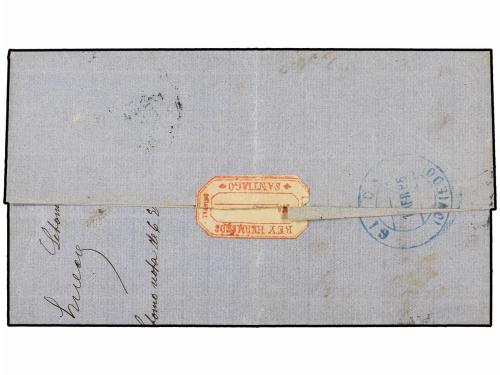 ✉ ESPAÑA. Ed. 210F. 1886. CORUÑA a GIJÓN. 15 cts. naranja, F