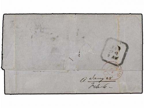 ✉ ESPAÑA. Ed. 109 F (2). 1871. SEVILLA a PHILADELPHIA (U.S.A
