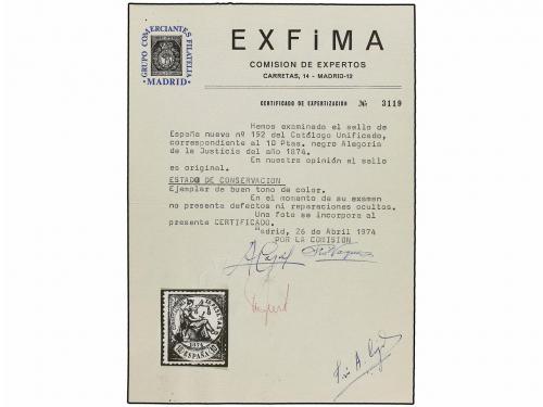 (*) ESPAÑA. Ed. 152F. 10 pts. negro. FALSO POSTAL, tipo II. 