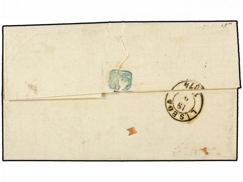 ✉ ESPAÑA. Ed. 145F (2), 143. 1874. CIUDAD REAL a LISBOA (Por