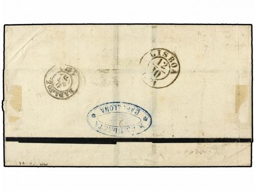 ✉ ESPAÑA. Ed. 108 F, 109 (3). 1871. BARELONA a BUENOS AIRES.