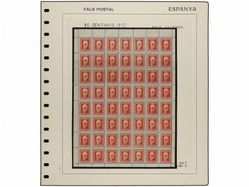 */° ✉ Δ ESPAÑA. Ed. 669F. 30 cts. carmín, FALSO POSTAL, tipo