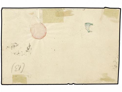 ✉ ESPAÑA. Ed. 67 F. 1864. BARCELONA a LA HABANA. Envuelta si