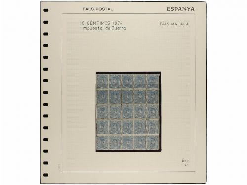 * ESPAÑA. Ed. 142 F. 10 cent. azul FALSO POSTAL tipo I. 2 se