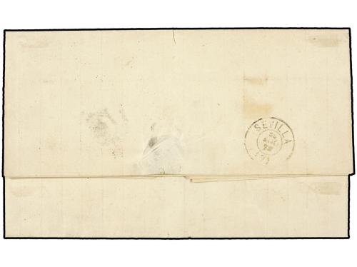 ✉ ESPAÑA. Ed. 133 F. 1873. MADRID a SEVILLA. 10 cts. verde F