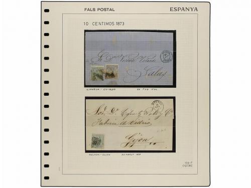 */° ✉ ESPAÑA. Ed. 133 F. 10 cent. verde FALSO POSTAL tipo XI