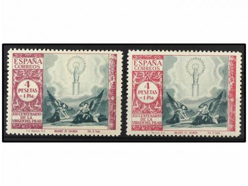 ** ESPAÑA. Ed. 901. 4+1 pta. variedad de color ROSA en vez d
