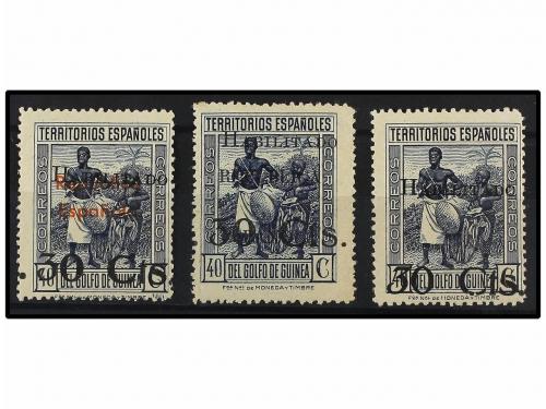 ** COLONIAS ESPAÑOLAS: GUINEA. Ed. 251/53. SERIE completa, m