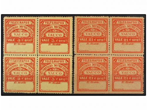 * PUERTO RICO. Ed. 57/58. TELÉGRAFOS MUNICIPALES. YAUCO. 3 c