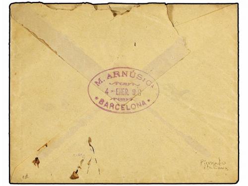 ✉ ESPAÑA. Ed. 221 (2). 1898. BARCELONA a CARACAS (Venezuela)