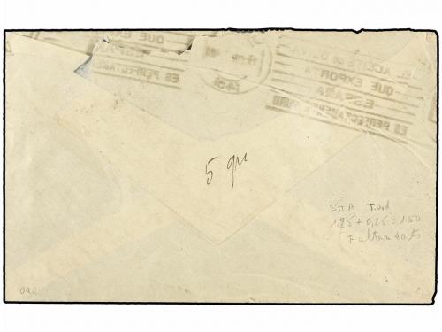 ✉ ESPAÑA. Ed. 293, 296. 1933. VALENCIA a USA. 10 cts. rojo y