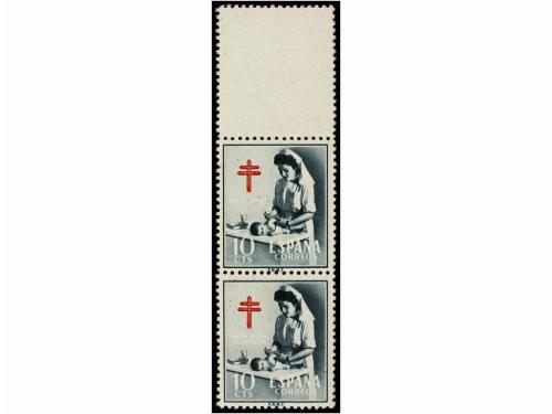 ** ESPAÑA. Ed. 1122. PRO TUBERCULOSOS. Tira de tres, sello s