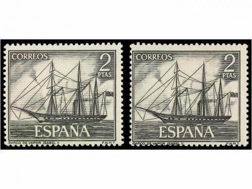 ** ESPAÑA. Ed. 1607ef. BARCOS. 2 pts. negro y verde. FALTA E