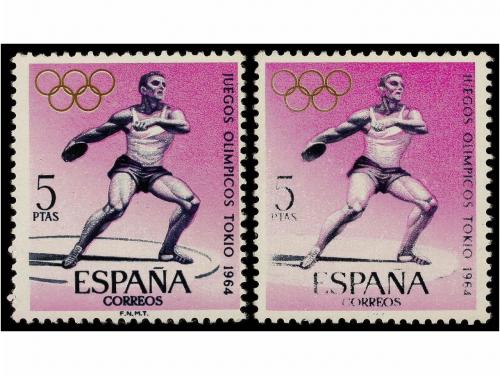 ** ESPAÑA. Ed. 1621it. OLIMPIADA DE TOKIO. 5 pts. negro y ro