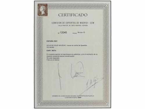 ** ESPAÑA. Ed. 3837s. NAVIDAD 2001. HB. 40+75+100+110 pts. m