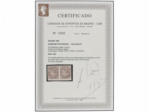 * ESPAÑA. Ed. 98s (10). 50 mils. violeta HABILITADO/POR LA/N