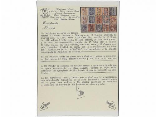 (*) ESPAÑA. Ed. 95. 25 mils. azul y rosa. HABILITADO/POR LA/